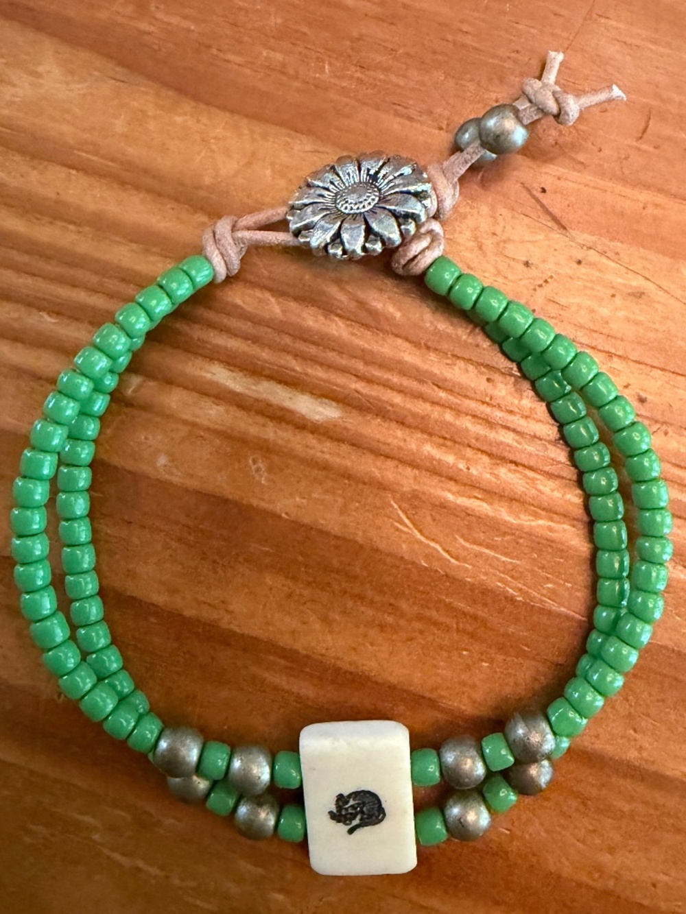 ✨ Mahjong Tile Bracelet + Flower Clasp - Unusual Tile - Year of the Rat